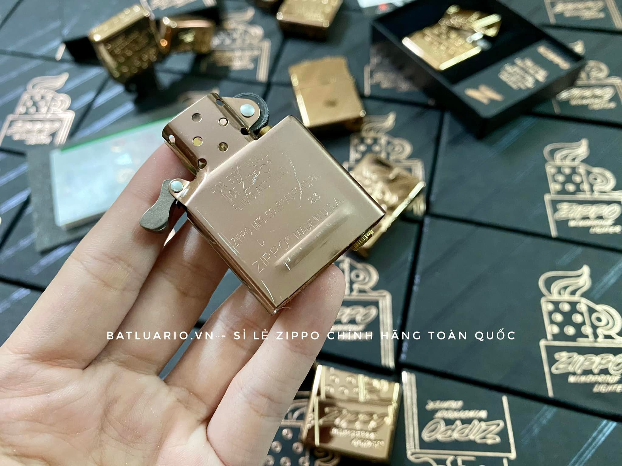 Bật Lửa Zippo 48768 - Zippo Script Collectible Armor Rose Gold