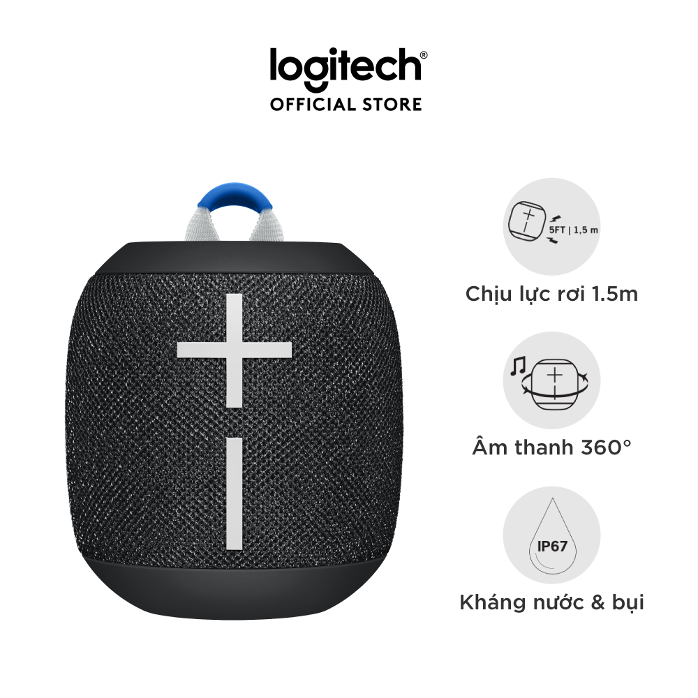 Loa di động Bluetooth Ultimate Ears Wonderboom 2 - âm thanh sống động 360, chống thấm nước và bụi IP67, không dây 33m - Hàng chính hãng