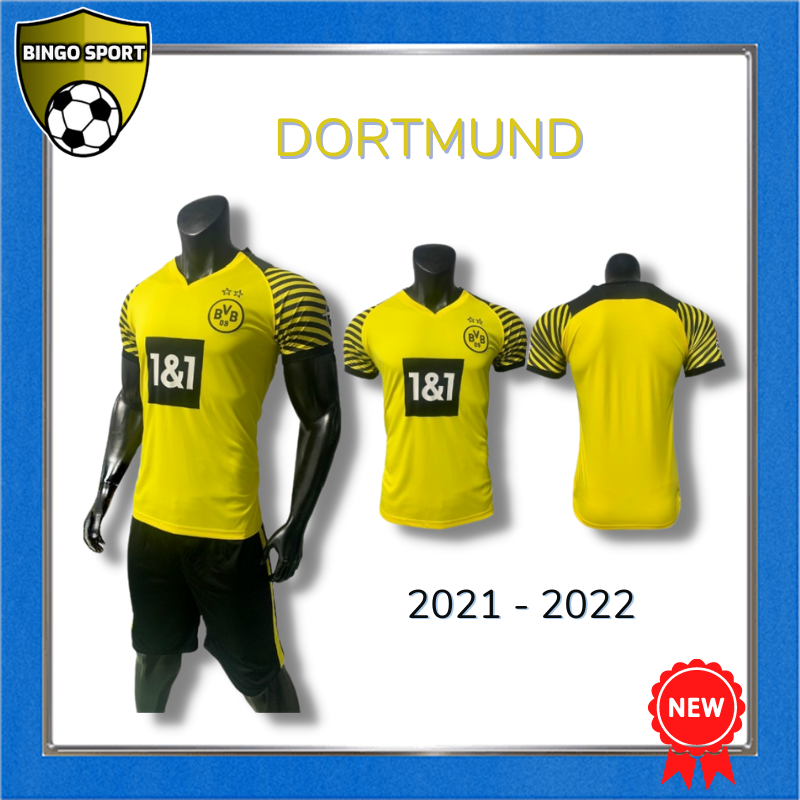 Bộ Quần Áo Bóng Đá DORTMUND Màu Vàng Mẫu Mới Thun Lạnh 4 Chiều, Logo Thêu Nổi Cao Cấp Đẹp Giá Rẻ 21/22