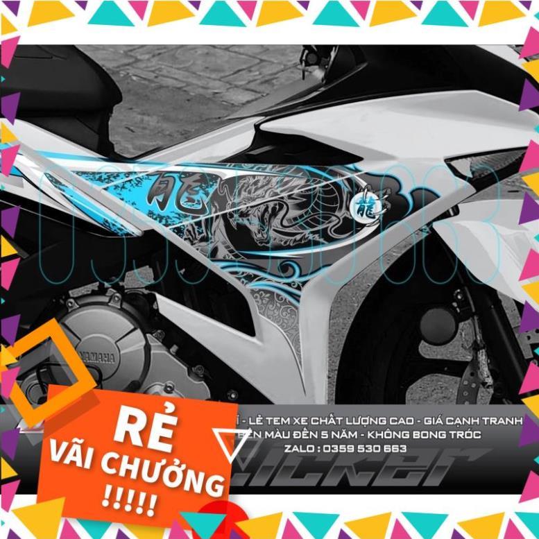 Tem rời Dragon rồng xanh dán Exciter 150 Bạc