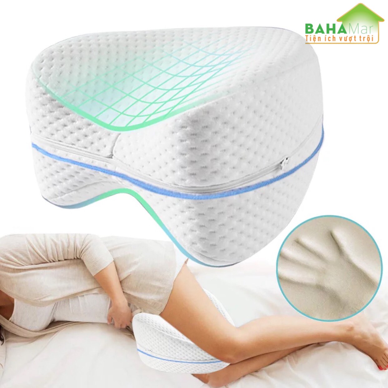 GỐI CHÂN HỖ TRỢ CHỈNH HÌNH - GIẢM ĐAU THẦN KINH TỌA, KHỚP ĐÙI "BAHAMAR" có tác dụng giảm đau khớp gối, tăng tuần hoàn máu cho chân