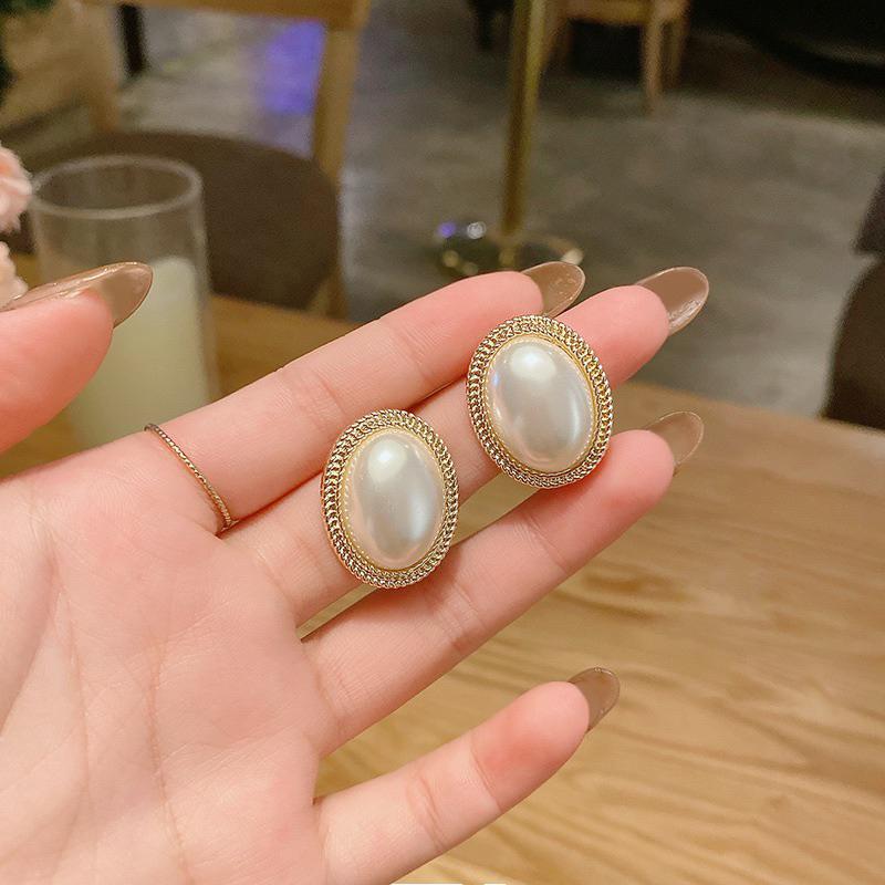 Khuyên tai bông tai nữ hạt trai hình thoi dự tiệc sang đẹp Ring House