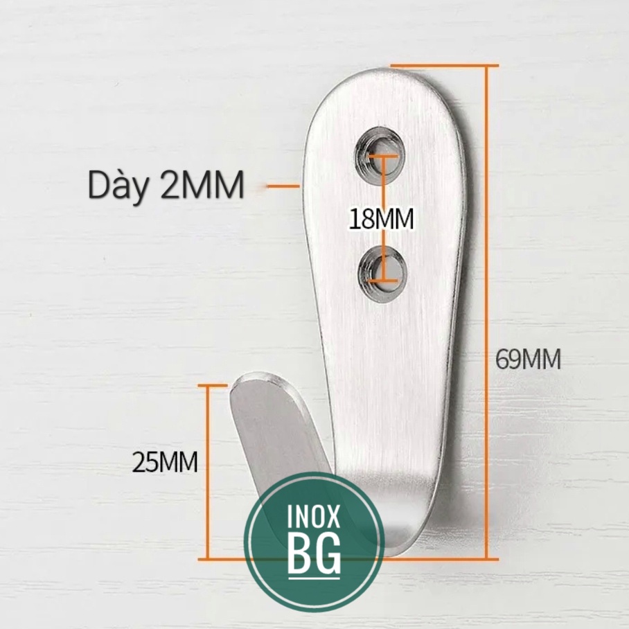 Móc Treo Inox Tròn Nhỡ Bắt tường, Móc Treo Đồ Đa Năng, Tiện Dụng Khắp Mọi Nơi Bạn Muốn, Treo Đồ Dùng Cá Nhân