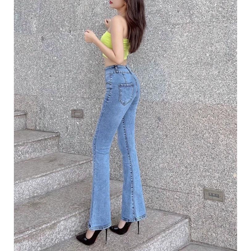 Quần Jean Nữ LƯng Cao Co Giãn 2 Nút Mau Xám Đẹp Store 257