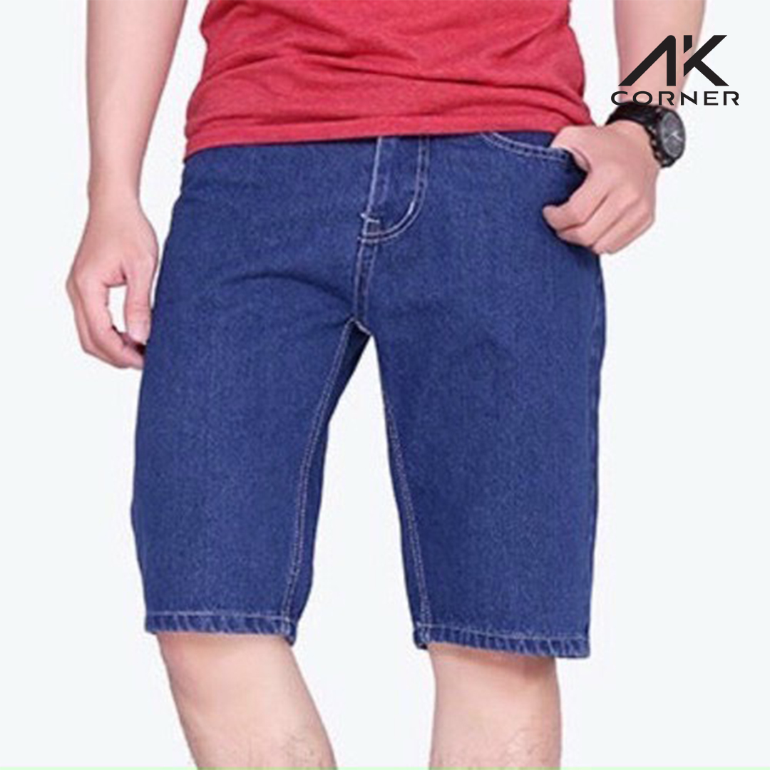 Quần đùi nam short jean cao cấp form chuẩn đẹp, chất vải jean tốt dày dặn, không phai màu