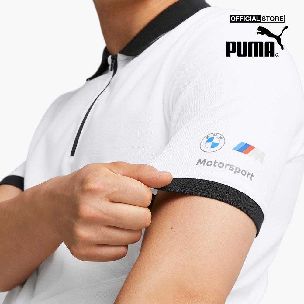 PUMA - Áo polo nam thể thao ngắn tay phối zip BMW M Motorsport 535870