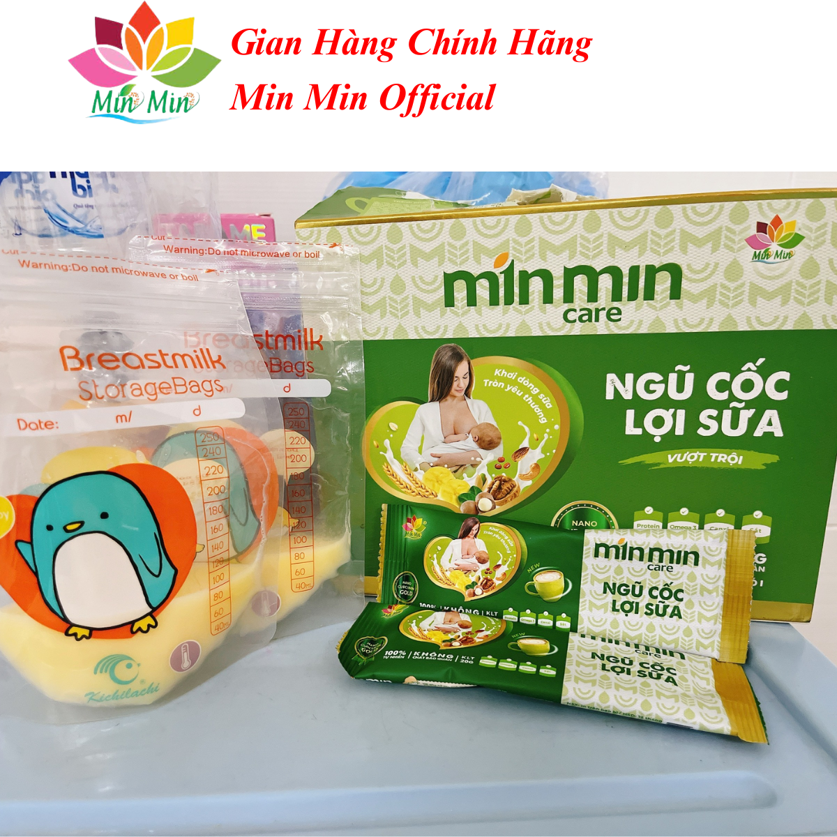 Ngũ Cốc Lợi Sữa Min Min Care 38 Hạt _ Chuyên Lợi Sữa và Phụ Hồi Sức Khỏe Sau Sinh (1 Hộp 500Gr)