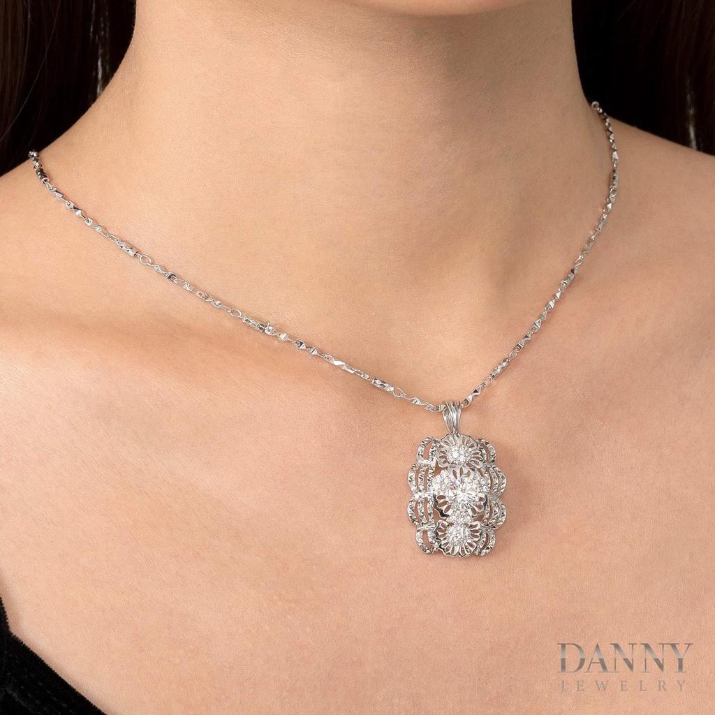 Mặt Dây Chuyền Nữ Bạc 925 Danny Jewelry Xi Bạch Kim DI4GZ003