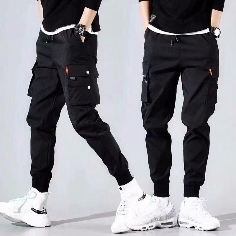 Quần kaki jogger Túi Hộp nai Dài Bo Gấu - Chất Vải Kaki Kiểu Thể Thao UNISEX Hai Màu Đen, xám. 03x