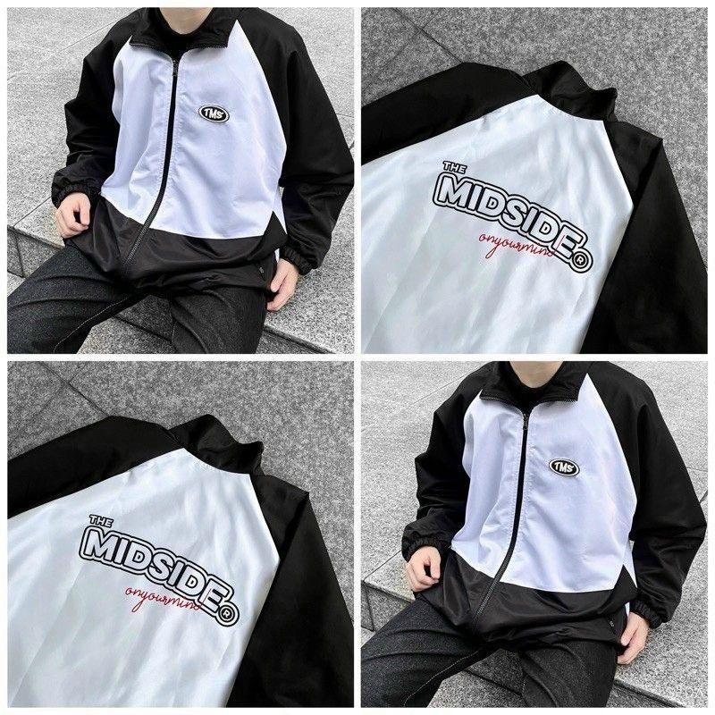 Áo Khoác Dù TMS Ulzzang Nam Nữ Unisex Form Rộng Bomber Jacket