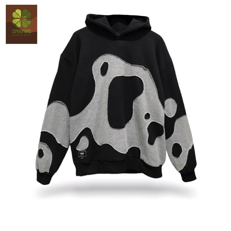 Áo hoodie unisex nam nữ local brand DRIMWE Sói Xám SS22,Áo nỉ hoodie nam nữ form rộng