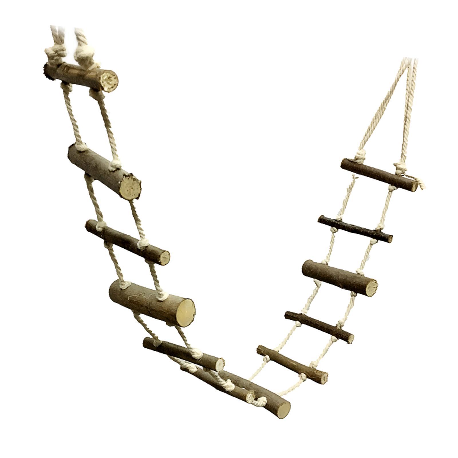 Pet Parrot Hamster Climbing Ladder Play Toy Birds Hanging Bridge Rat Mouse