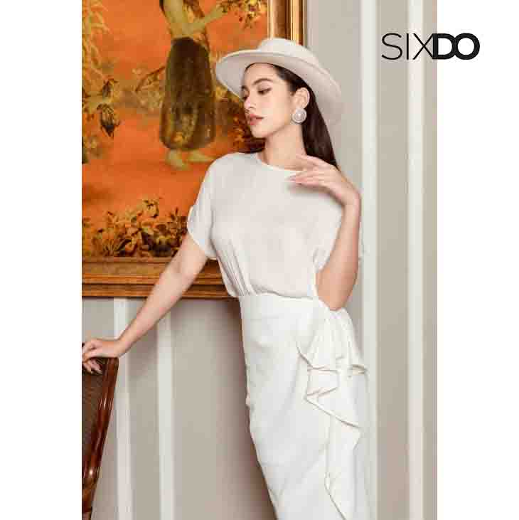 Áo lụa SIXDO cánh dơi cổ tròn