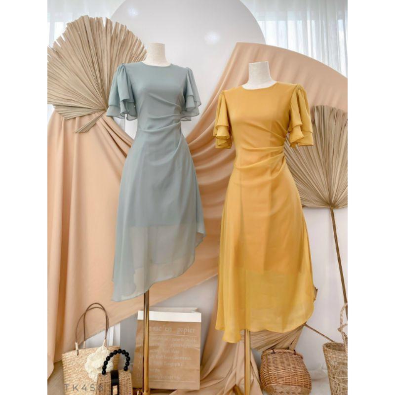 Đầm dự tiệc nhún eo tay bèo siêu xinh Sisi Dress