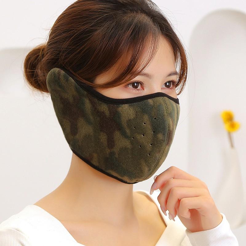 Khẩu trang ninja vải nỉ che kín tai dễ thở chống gió lạnh mùa đông thích hợp cả nam và nữ