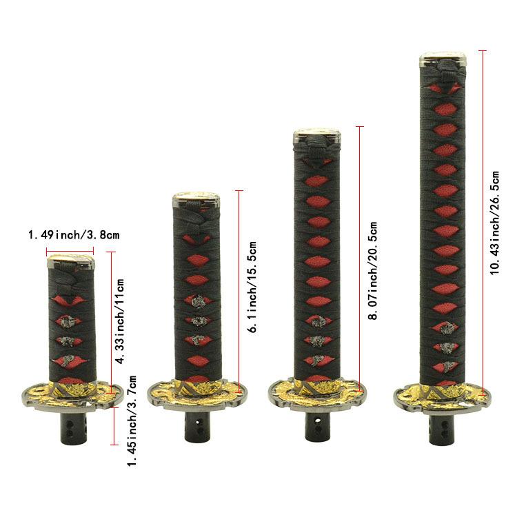 Đầu cần gạt số xe hơi Samurai 4 màu đỏ + đen chuyên dụng