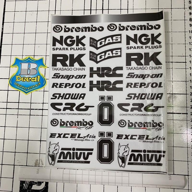 Tem logo in decal trong dán nền trắng sáng