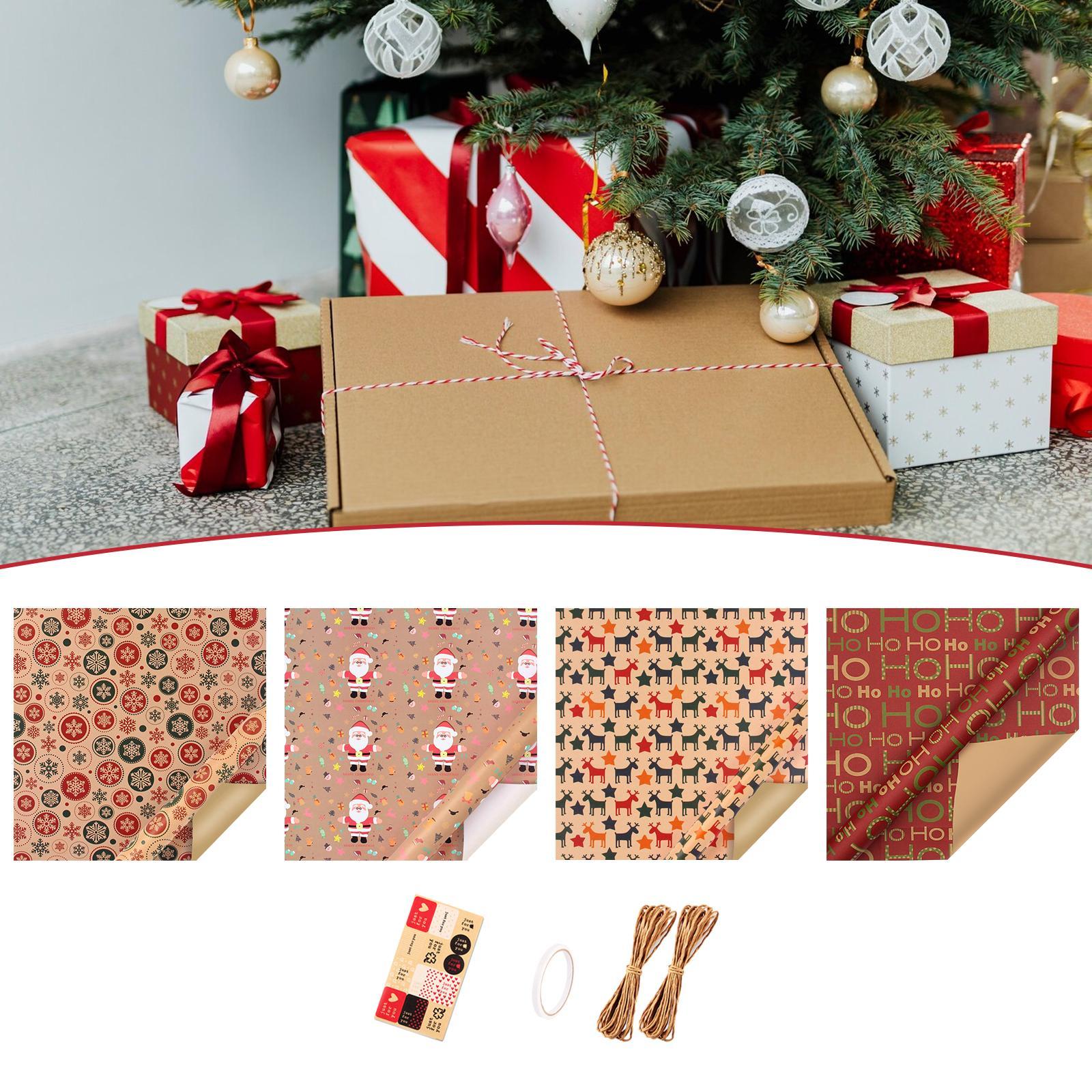 Christmas Wrapping Paper Classic DIY Supplies for Thanksgiving Party Wedding