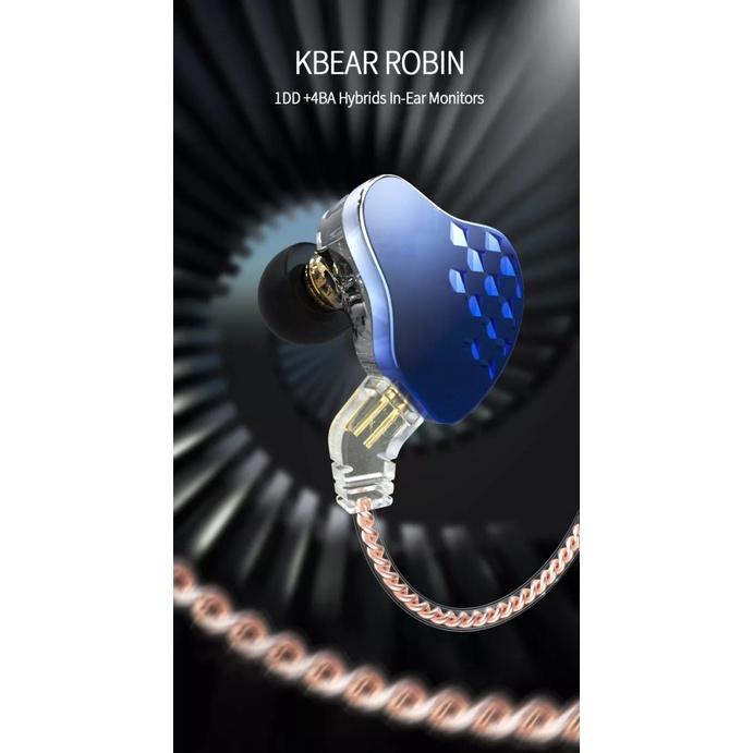 Tai nghe 10 Driver KBEAR Robin, công nghệ âm thanh hybrid, độ chi tiết cao, có Micro - Hàng chính hãng