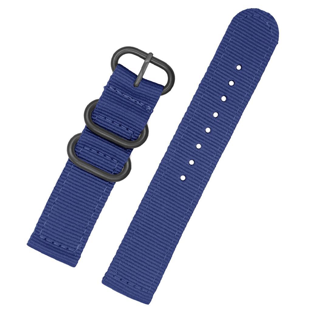Nylon Watch Band Strap with Stainless Steel Buckle 24mm