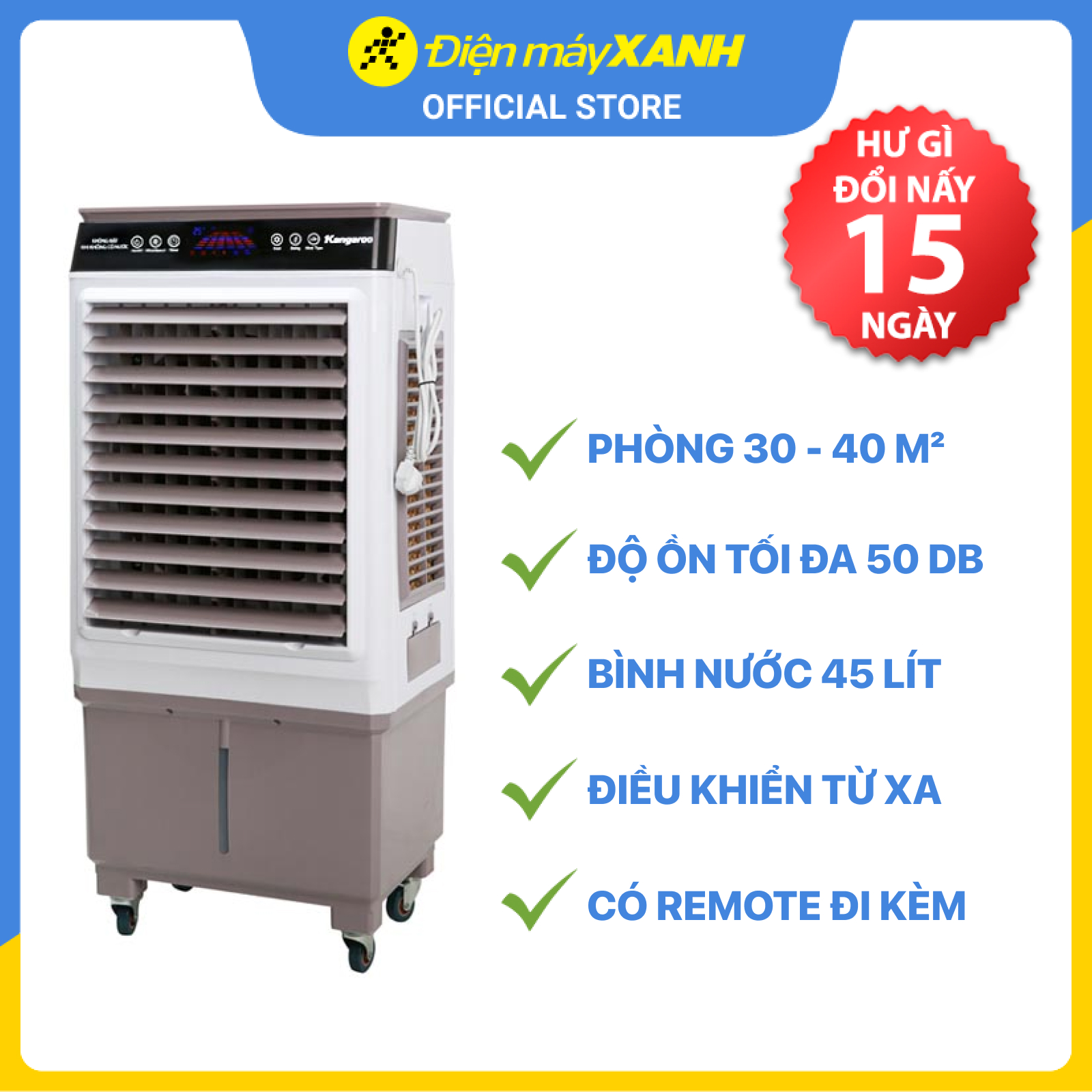 Máy làm mát không khí Kangaroo KG50F79 (150W) - Hàng Chính Hãng