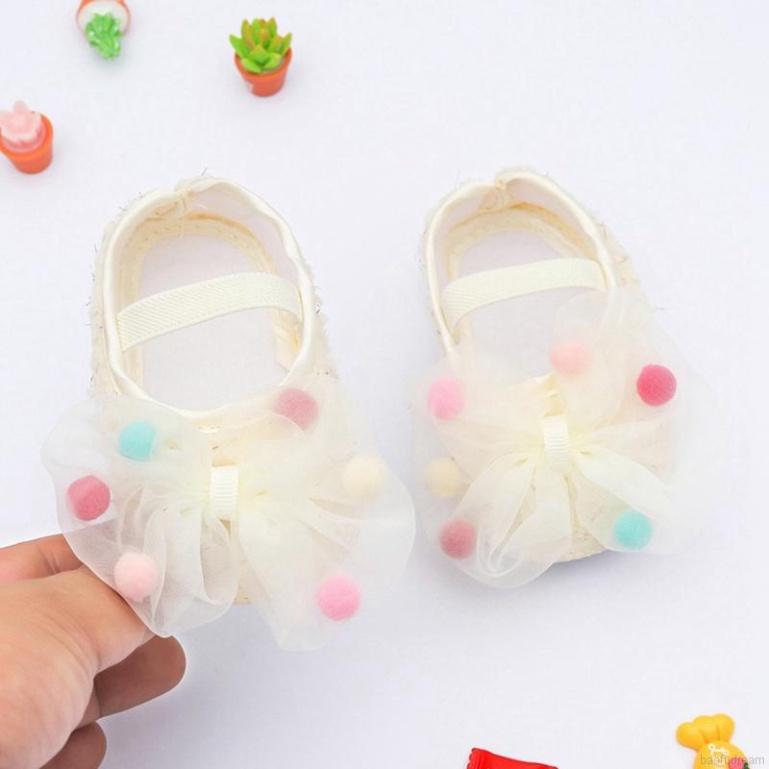 Cho Bé Giày Mềm Mại Phối Nơ Bướm Kiểu Công Chúa Dành Cho Bé Gái