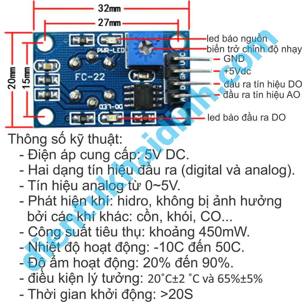 Module Cảm Biến Khí hydro MQ8 kde0296