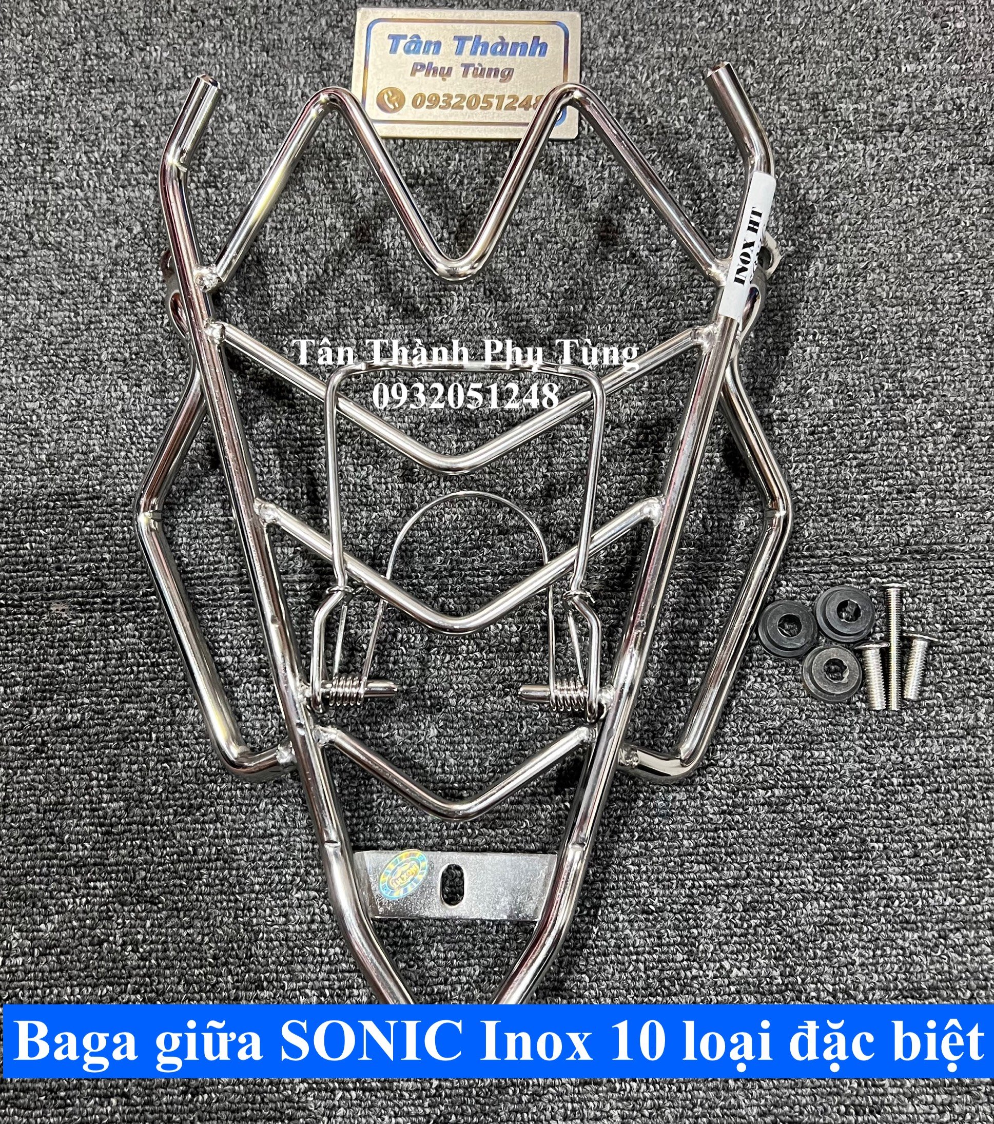 Baga giữa dành cho SONIC Inox 10li loại đặc biệt kèm ốc cao su (MS2)