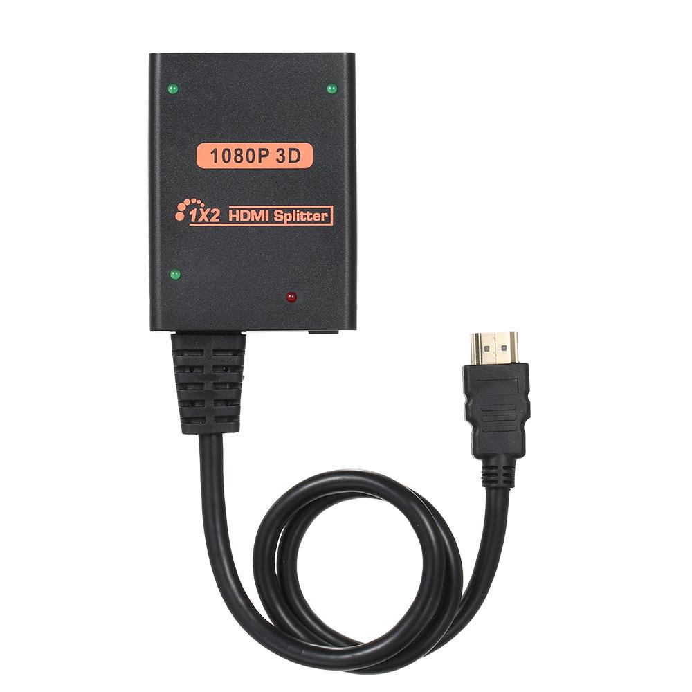 HD Splitter 1 in 2 out 1080P Image Quality 3D Effect For PC/Laptop/Game Console/Set-top Box/Projector/TV/Monitor