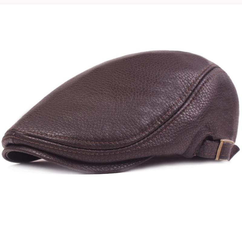 HT2792 Mũ Nồi Thu Đông Bộ Đội Nón Nam Da Cao Cấp Nón Nam Ivy Newsboy Phẳng Nón Nghệ Sĩ Họa Sĩ Nón áo Mũ Nồi Nắp