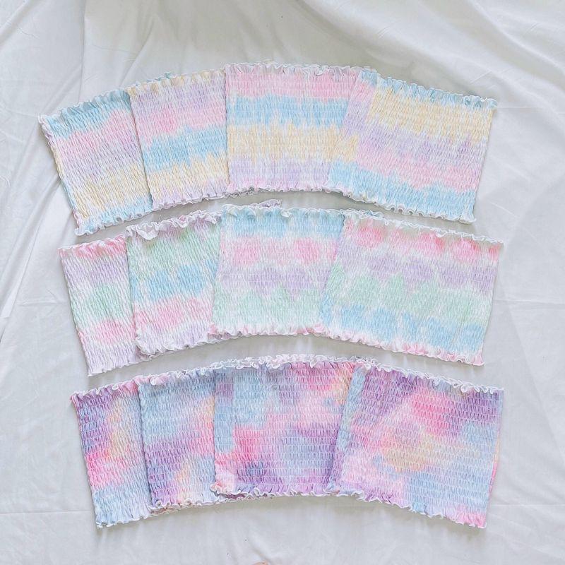 Áo croptop nhún loang màu cực xinh