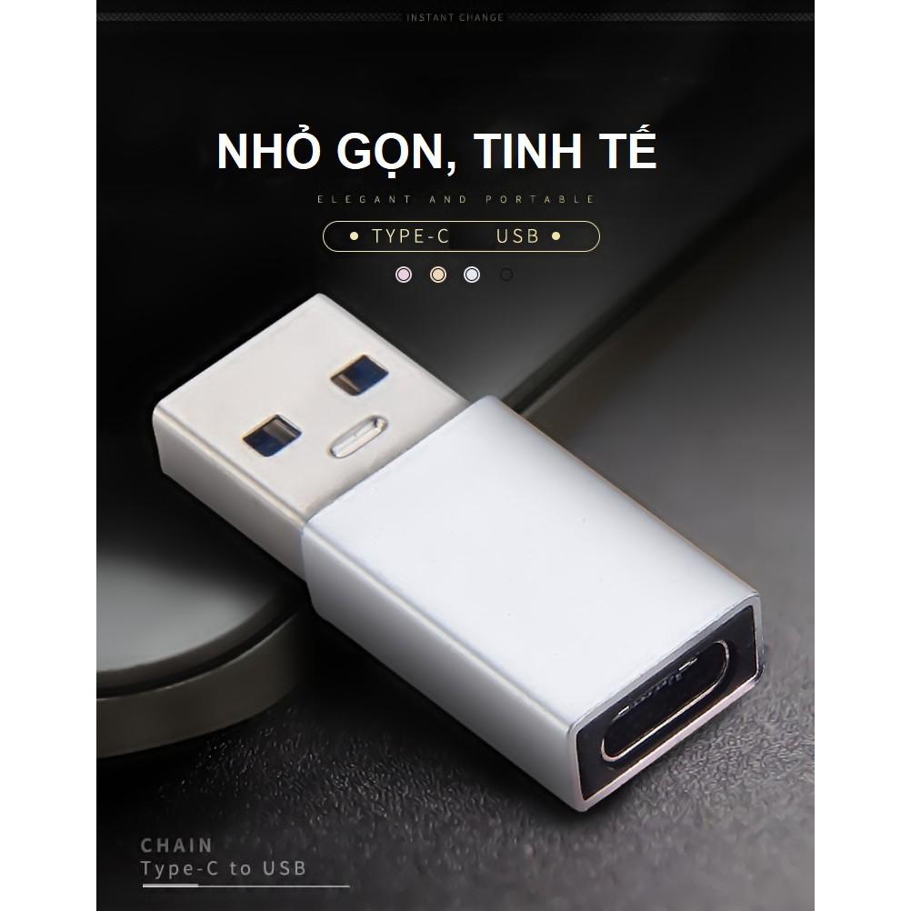 (10Gbps) Đầu Chuyển USB Sang Type C, usb to c - Hồ Phạm