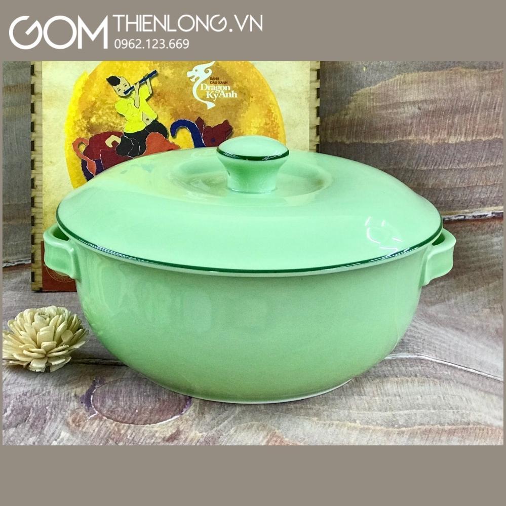 Bộ Bát Đĩa Ngọc Xanh Ngọc - Bát Đĩa Sứ Bát Tràng - Gốm Thiên Long