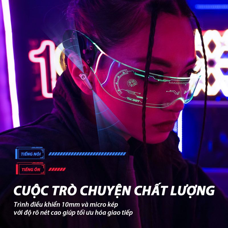 Tai nghe Bluetooth SoundPEATS Cyber Gear cho âm thanh rõ ràng, cao vút - Hàng Chính Hãng