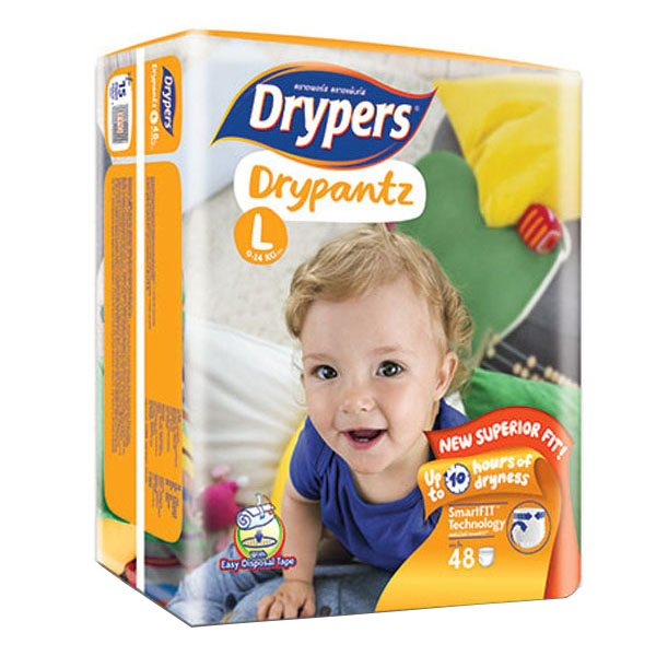 Tã quần trẻ em Drypers Drypantz L 48 miếng (9 - 14kg)