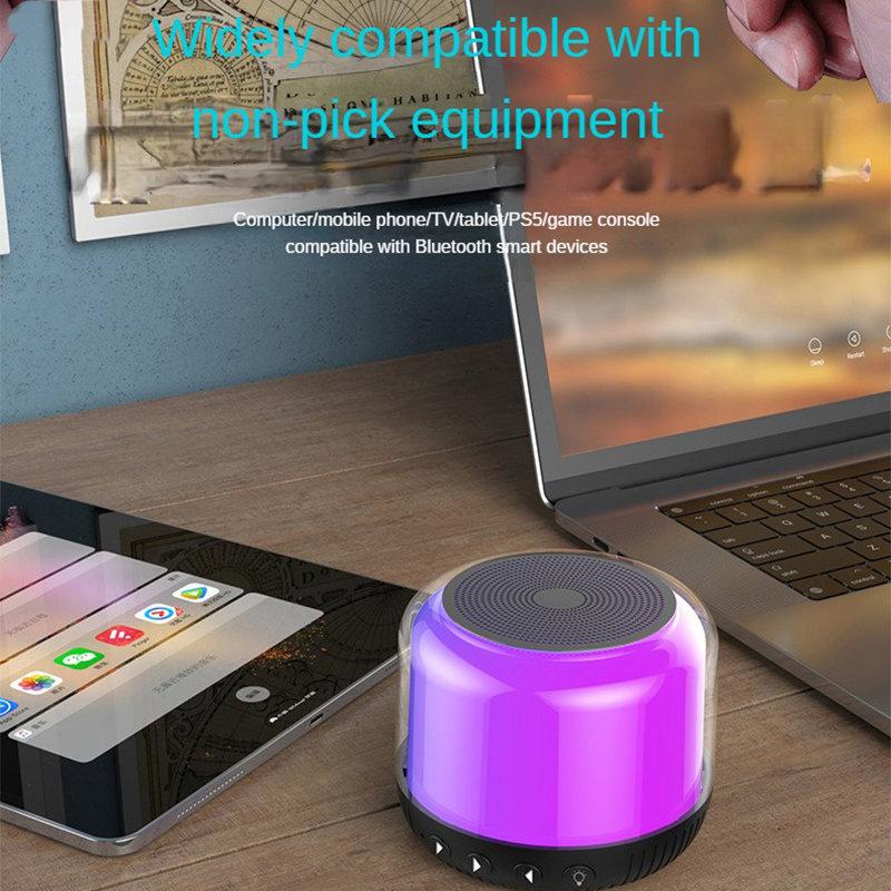 Loa Bluetooth Mini Không Dây TWS Di Động Ngoài Trời Hộp Âm Thanh Hifi 3D LED Rgb Ánh Sáng Cuộc Gọi Âm Thanh Thẻ TF Máy Nghe Nhạc USB Type-C Color: 2PCS
