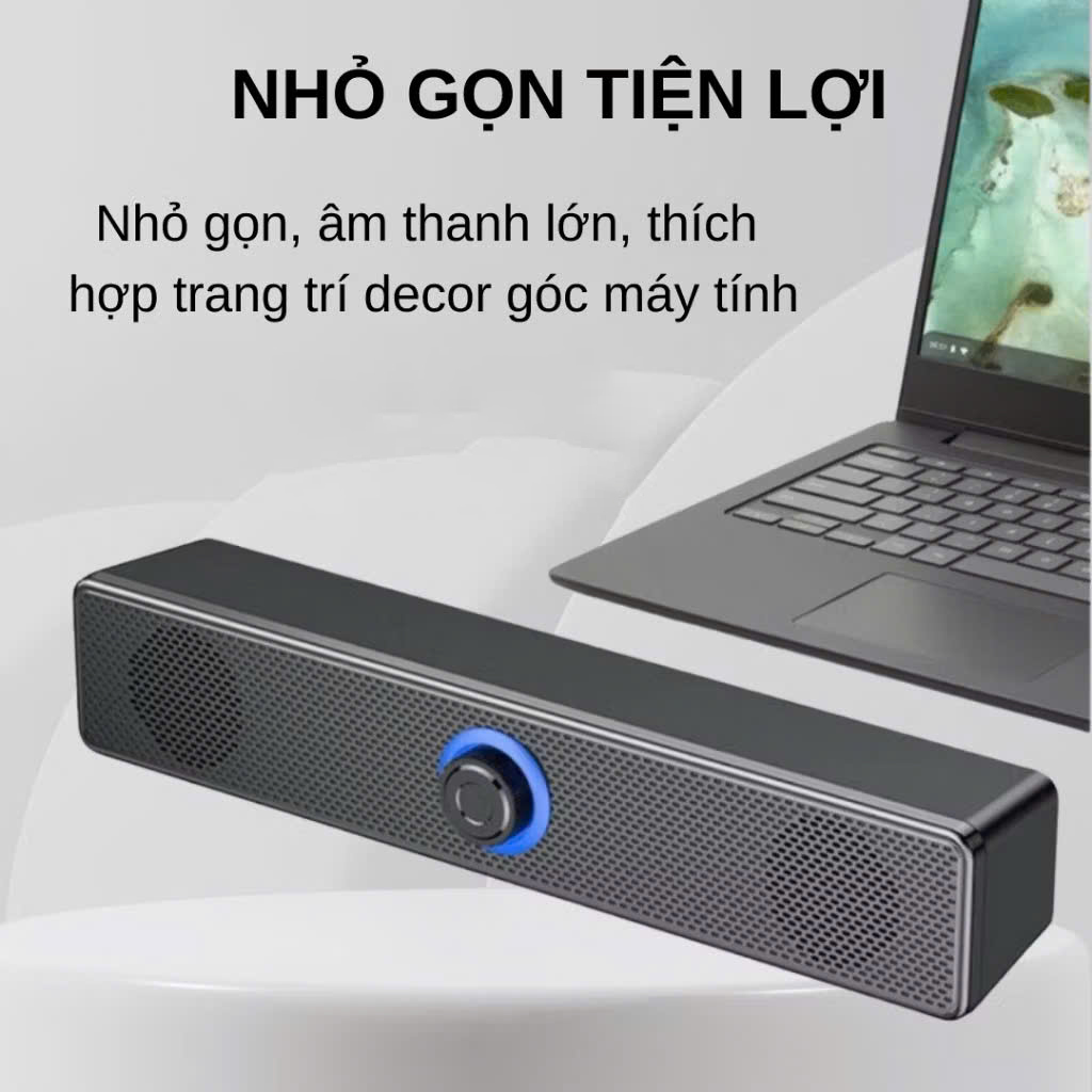 Loa Buletooth Bass siêu mạnh kết nối PC Laptop điện thoại tivi, loa vi tính để bàn E-3511 công suất 6W Usb/ jack 3.5mm – Hàng chính hãng