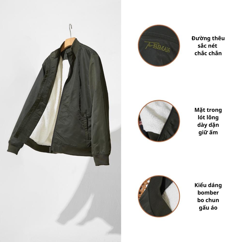 Áo Khoác Bomber Nam  4AG2T008 Chất Vải Gió Hai Lớp  Chống Nước Gore-Tex Đẳng Cấp,Chính Hãng Biman By Biluxury