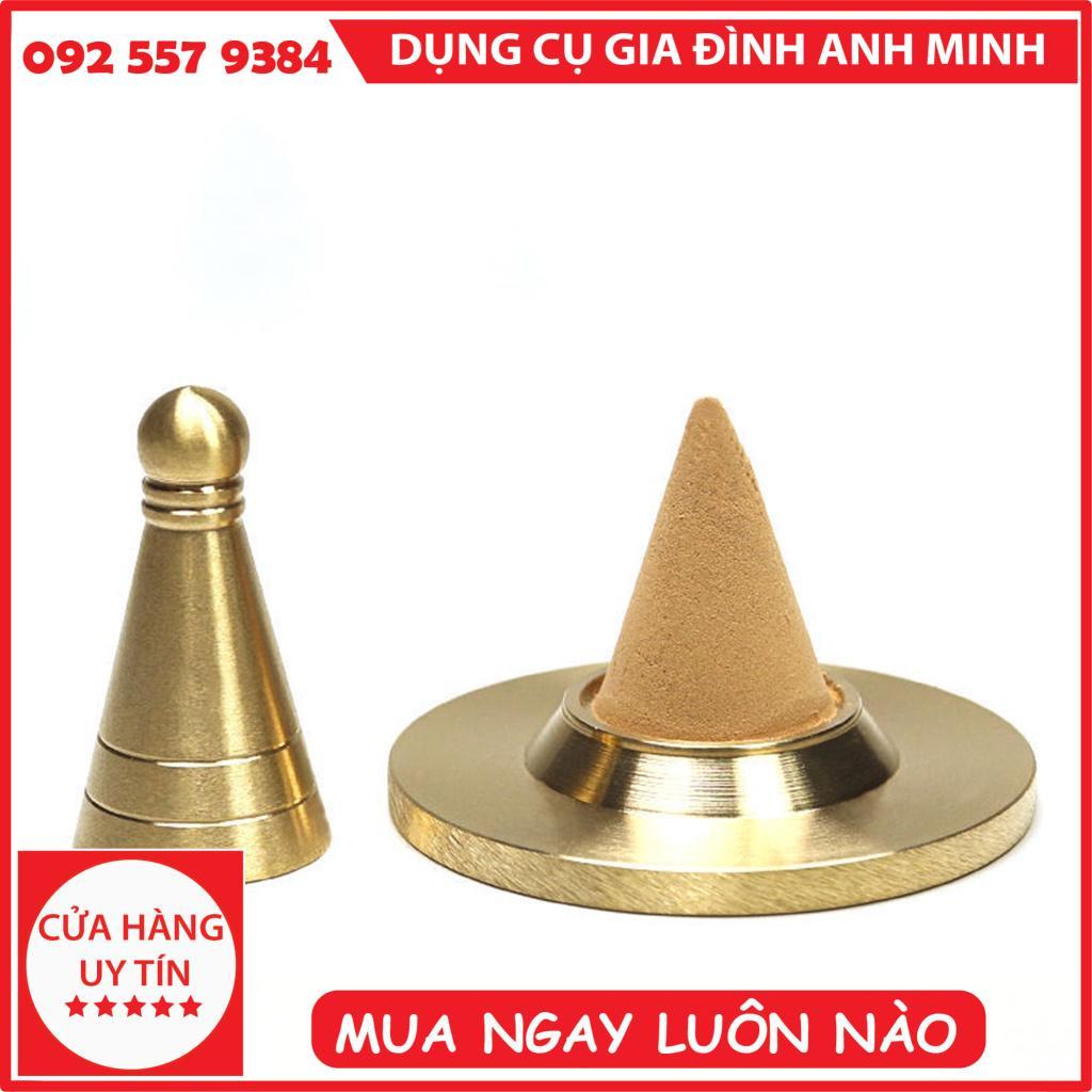 Khuôn đốt trầm hương hình nón làm bằng đồng - Dụng cụ tạo hình trầm chóp, trầm nụ, bột trầm hương bột phong thủy, chất