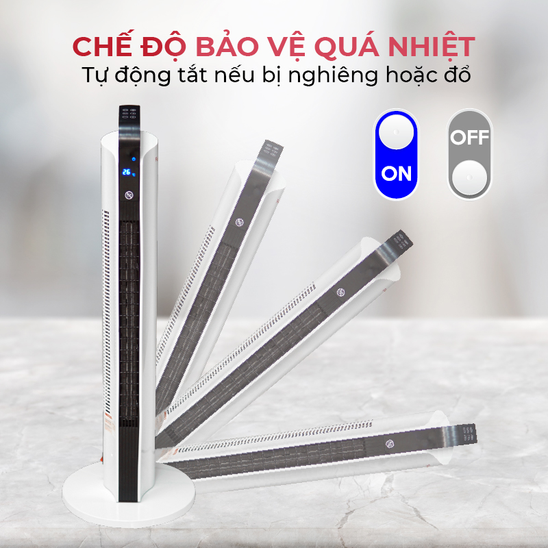 Máy sưởi gốm Nhật Bản FH2000 không khô da Fujihome, máy sưởi ấm điện không đốt oxy tiết kiệm điện tự ngắt không dầu - Hàng Nhập Khẩu