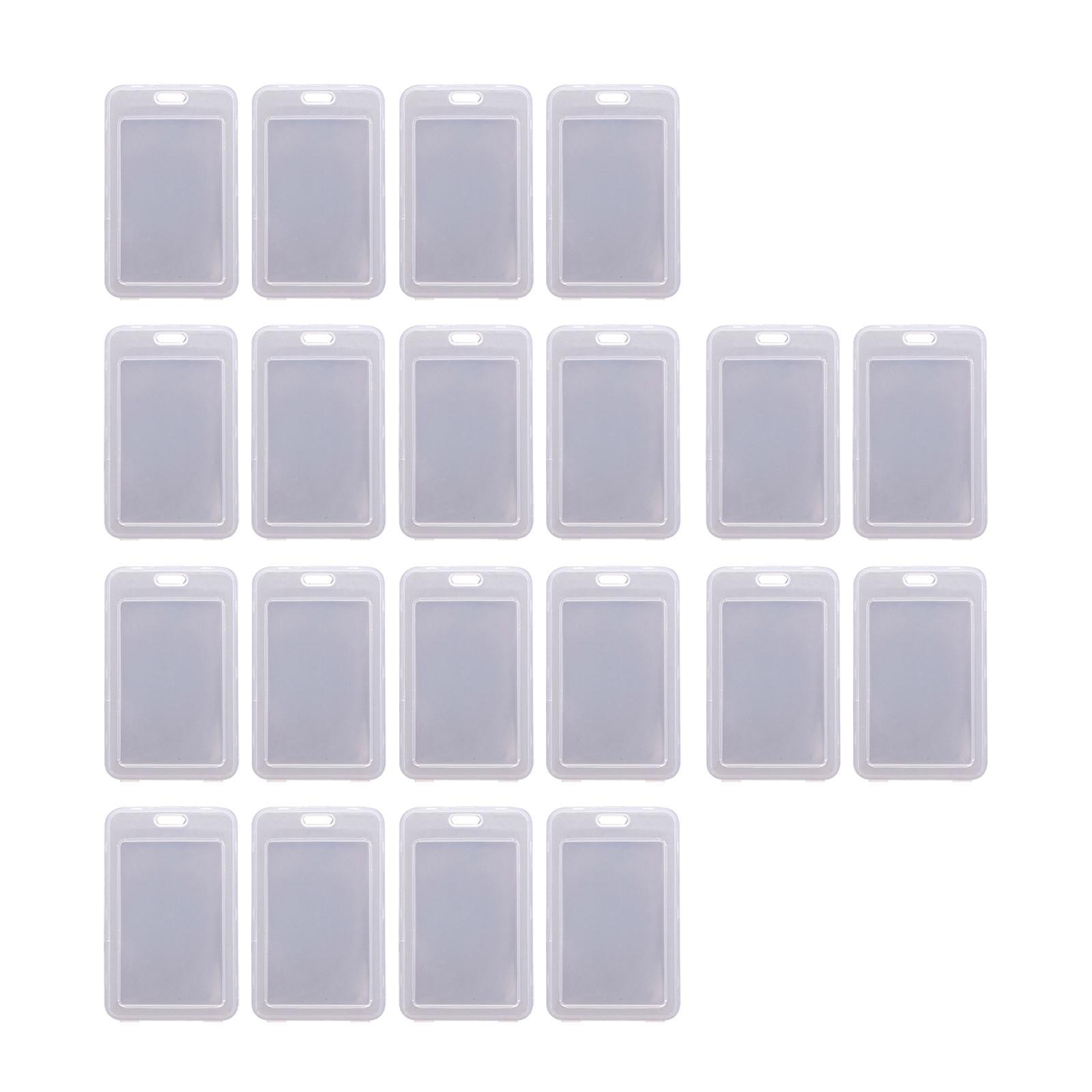20Pcs Clear Credit Card Holders Covers ID Cards Sleeve for Women Student Men