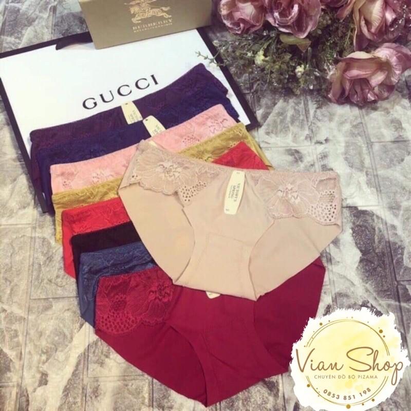 Quần lót nữ đúc su thun lạnh pha ren mềm mại, thoáng khí, thông hơi