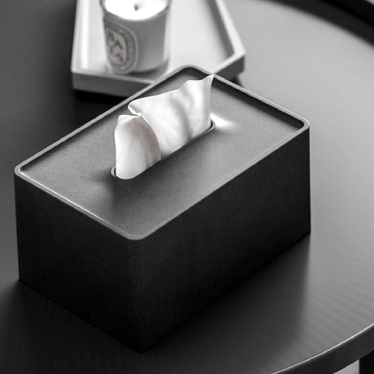 Hộp mô màu đơn giản phòng khách vẽ hộp giấy lưu trữ hộp nhựa dưới đáy (màu đen)