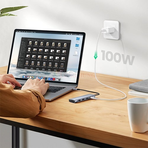 Cổng chuyển đổi Ugreen 6-in-1 USB-C Multifunction Adapter CM195 70411 - Hàng chính hãng