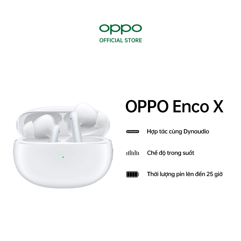 Tai Nghe Không Dây True Wireless OPPO Enco X | Hàng Chính Hãng - Màu Trắng