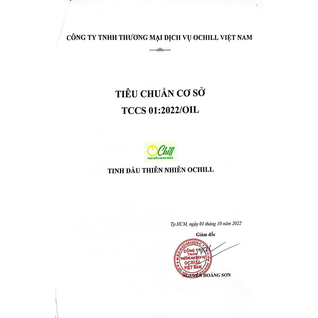 Tinh Dầu Ngọc Lan Tây OCHILL, Nguyên Chất 100%, Ylang Ylang Essential Oil - Kiểm Định QUATEST, COA