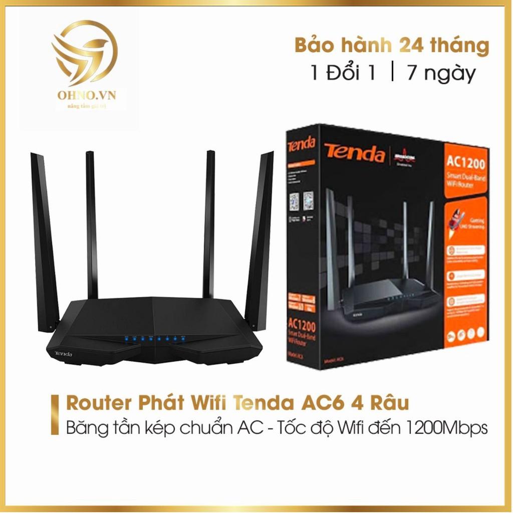 Hình ảnh Bộ Thiết Bị Phát Wifi Tenda AC6 Cục Phát Sóng Wifi 4 Râu Siêu Phủ Sóng Siêu Tốc Độ -hàng chính hãng