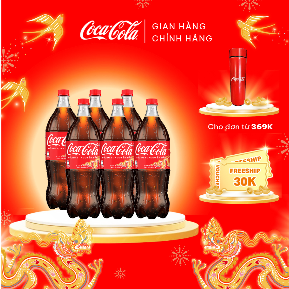 Nước Giải Khát Có Gas Coca-Cola chai 1.5L