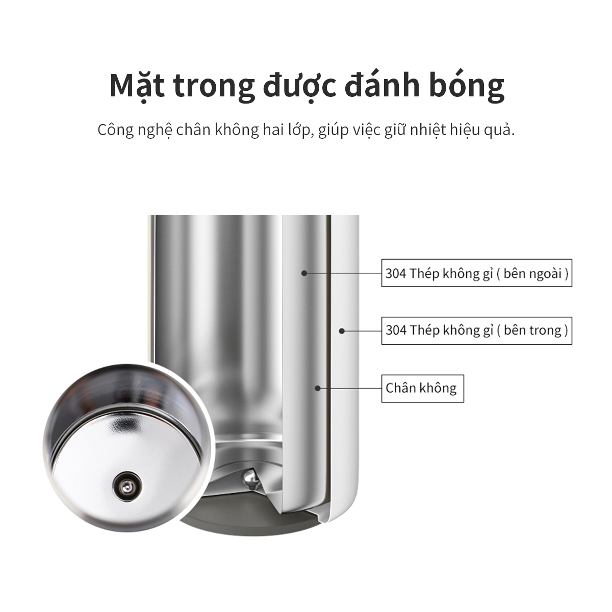 Bình giữ nhiệt LocknLock Feather Light Ring LHC4244PIK 460ml - Màu