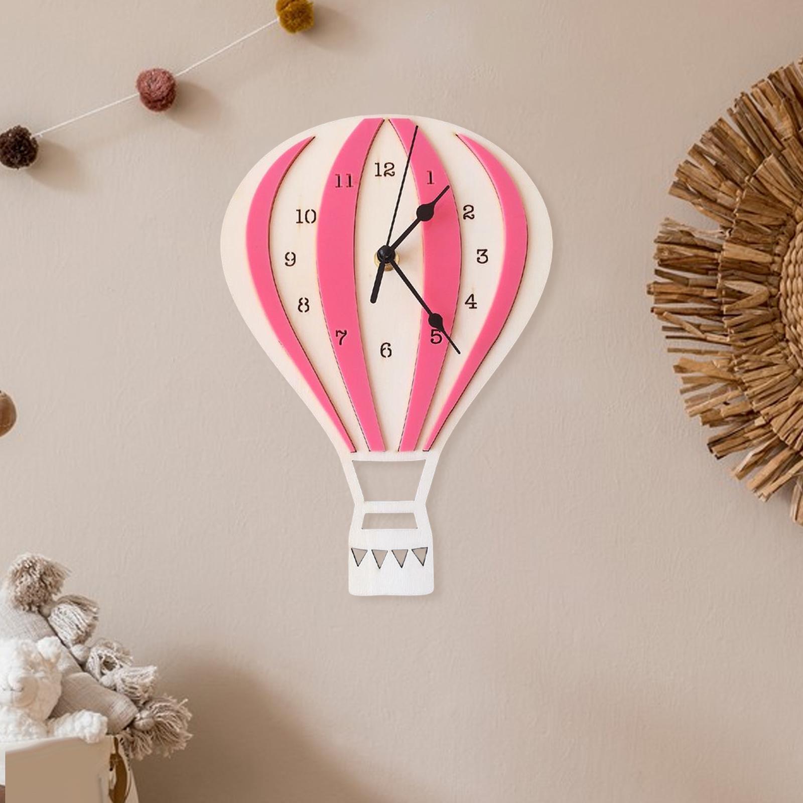 Cartoon Wall Clock Non Ticking Nordic Style for Dining Room Home Restaurant